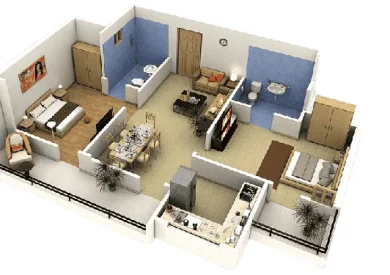 3 BHK Arcadia floor plan